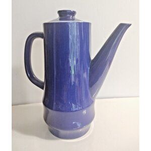 Vintage Cobalt Blue Ceramic Tea Pot by Casual Ceramics Japan 6 cup